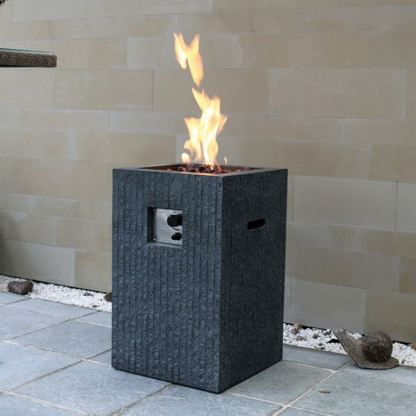 Modeno Gasfeuerstelle Mayon in dunkler Natursteinoptik - Bild 1