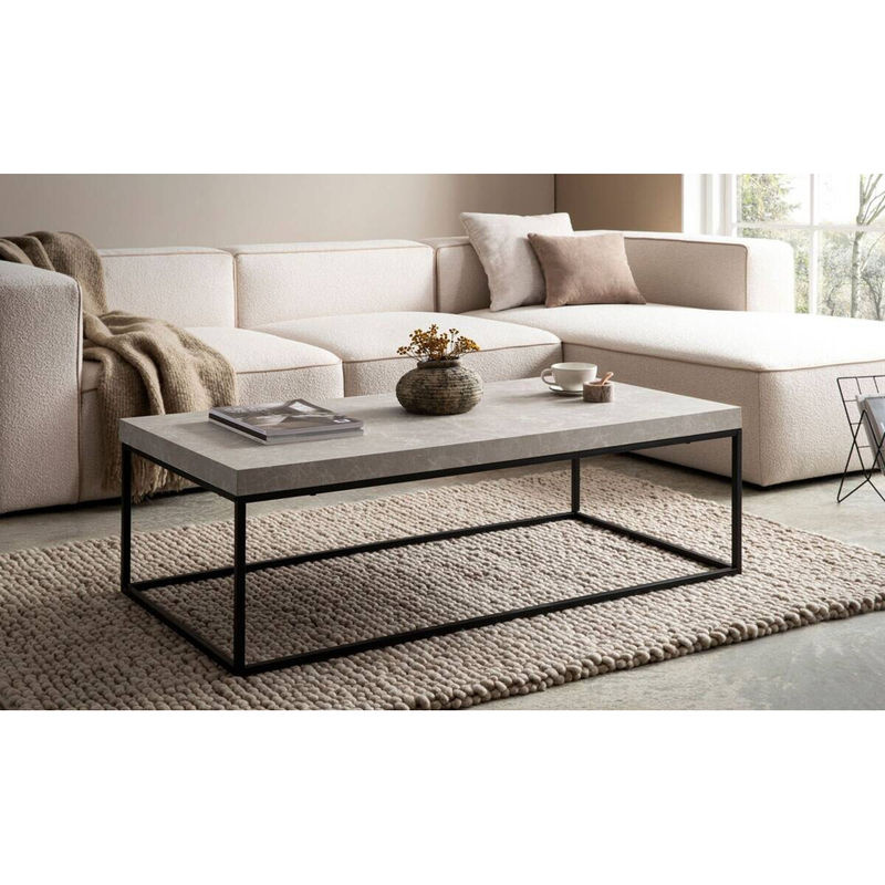 Moderner Couchtisch in Sandgrau mit rechteckiger Form, B/H/T: 120 x 38 x 60 cm - Bild 3