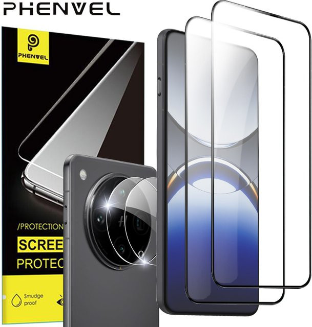PHENVEL Oleophobes Schutzglas für OPPO Find X8 Ultra, X8S, X8 und X8S Plus, blendfreier Displayschutz aus gehärtetem Glas, transparent - Bild 1
