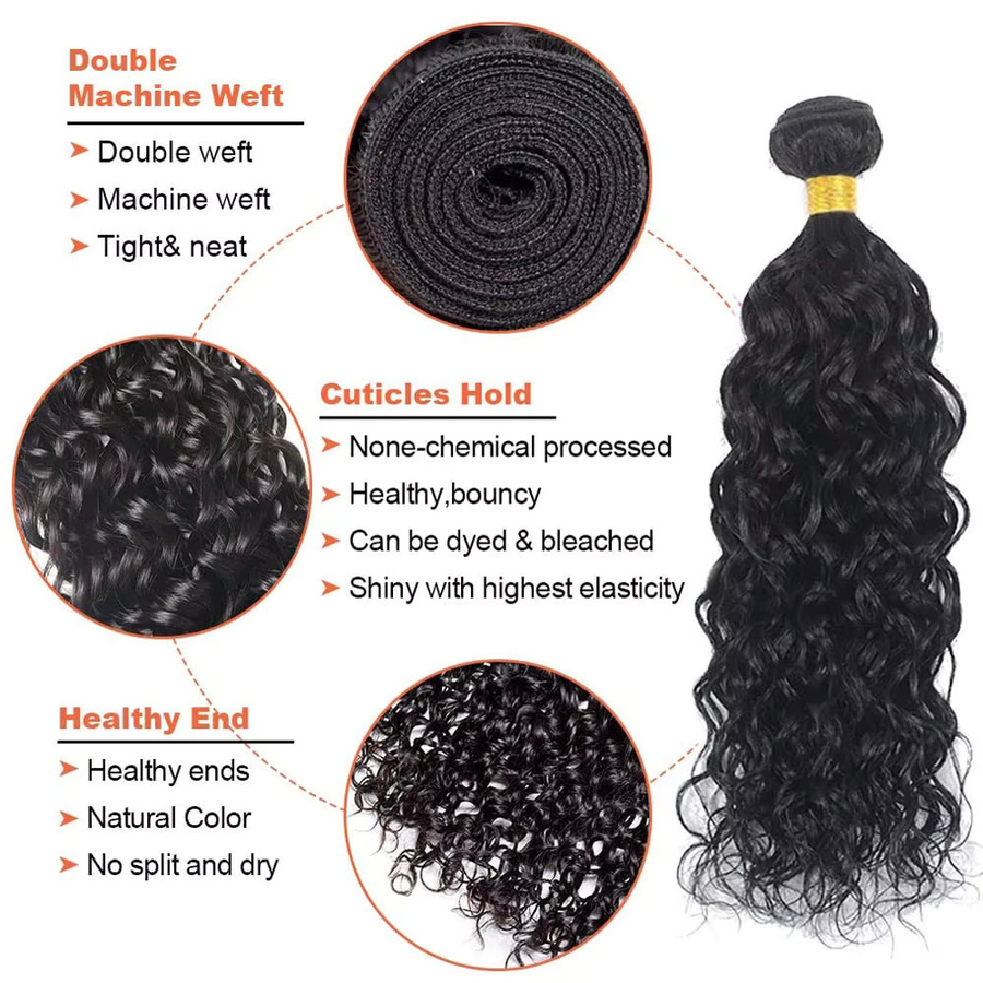 Deep Wave Brasilianisches Echthaar Rohhaar-Bündel, Damen, Body Wave - Bild 2