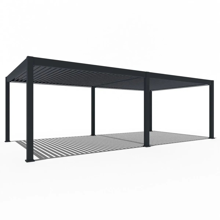 Weide Elektrische Deluxe Plus Aluminium Pergola in Anthrazit mit LED-Beleuchtung und Lamellen, B/T: 8 x 4 m - Bild 2