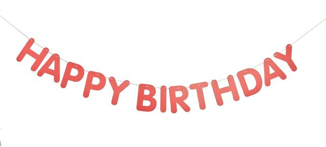 Rico Design Paper Poetry Girlande Happy Birthday Magic Rainbow in Rot - Bild 1