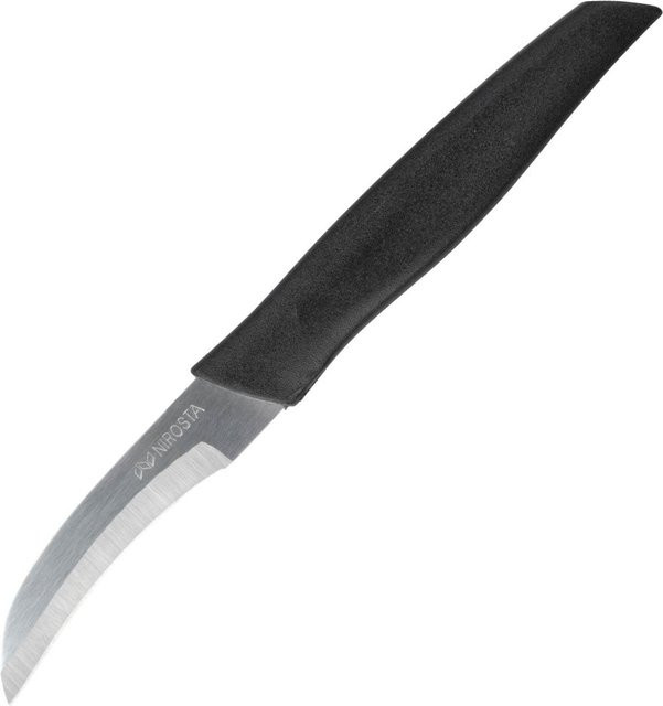 Nirosta Schälmesser mit Schutzhülle, Schwarz, Edelstahl - Bild 1
