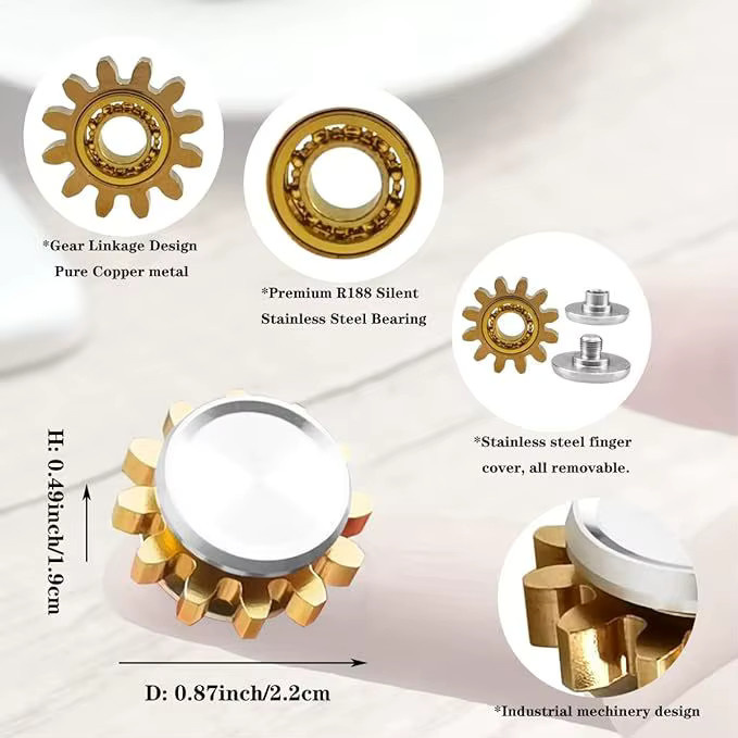 soulbao Mini-Fingerspitzen-Gyroskop, Kinderspielzeug, drehendes Metall - Bild 2