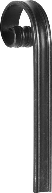 FeNau Handlauf-Endstück mit Längsrille aus Stahl in Schwarz, B: 40 mm, H: 8 mm - Bild 1