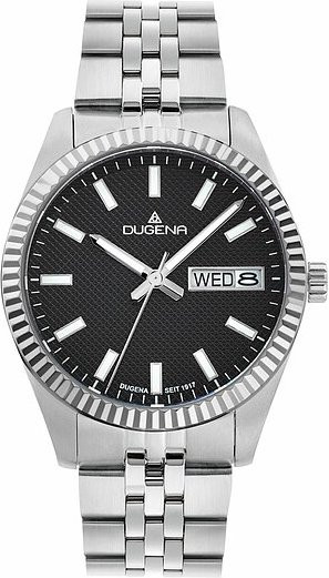 Dugena Vento Herrenuhr, Quarz, Edelstahl, Schwarz, 40 mm - Bild 1