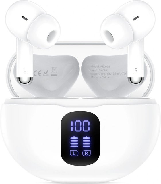 Tech-Protect Ultraboost Pro G2 Bluetooth TWS Freisprecheinrichtung in Weiß - Bild 1