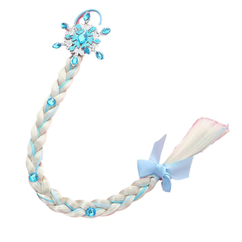 Haargummi Schneeflocke, Kinder, Blau Rosa - Bild 2