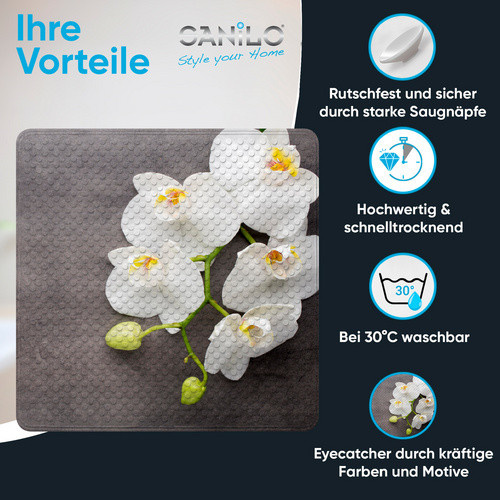 Sanilo Badematte Pretty, quadratisch, Grau, B/B: 53 x 53 cm - Bild 3