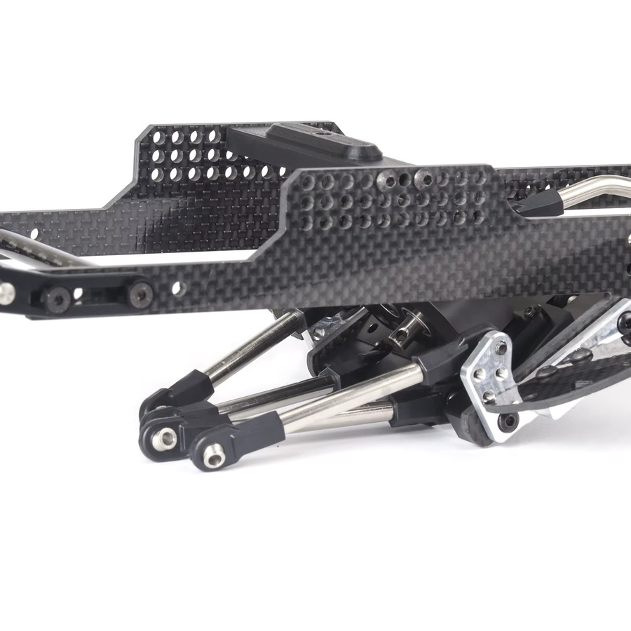 hoocrawler Carbon LCG Chassis Kit mit Delrin Skid Plate Bumper, 1/10 RC Crawler Comp Rigs - Bild 2