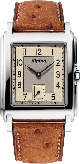 Alpina Heritage Carree Automatik Herrenuhr, Edelstahl, 33 mm, Leder - Bild 1