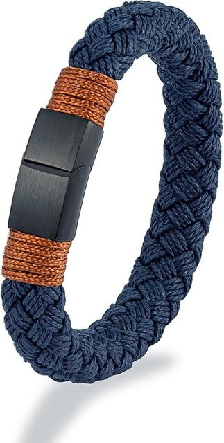 Seilarmband Edelstahl, blau, Herren - Bild 1