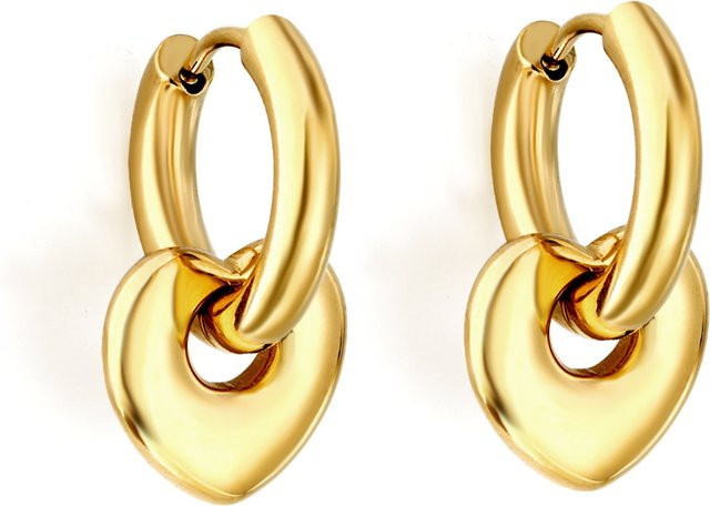 LUXUSTEEL Ohrringe, Edelstahl, Gold, Damen - Bild 1
