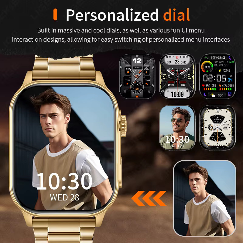 LIGE Smartwatch, Gold, Edelstahl, Unisex - Bild 3