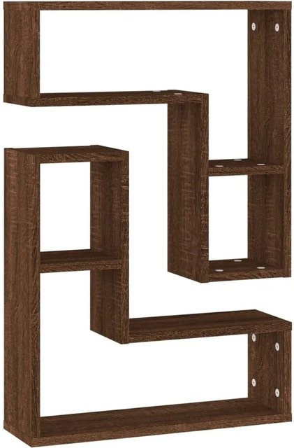 vidaXL Wandregale 2er-Set in Eiche Braun aus Holzwerkstoff, B/T/H: 50 x 15 x 50 cm - Bild 1