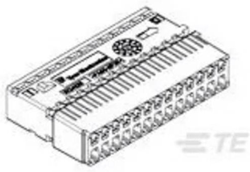 TE Connectivity Leiterplattensteckverbinder mit 26 Polen und einem Rastermaß von 2,54 mm - Bild 1