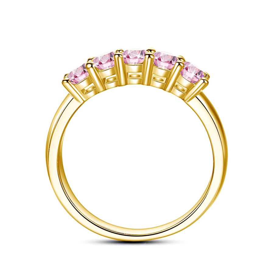 LONGUE VUE Stapelring 14K Goldfilled, Moissanit - Bild 3