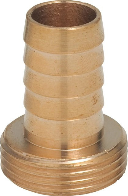 Messing Tülle 13 mm (1/2 Zoll) mit O-Ring Dichtung, Außengewinde 26,4 mm (R 3/4) in Gold - Bild 1