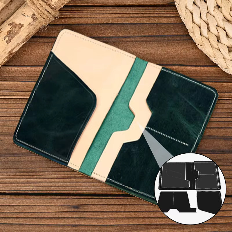 YOMDID 5er Set Acryl Vorlagen für Reisepasshüllen und Airline Tickets zur DIY Herstellung von Lederwaren - Bild 3