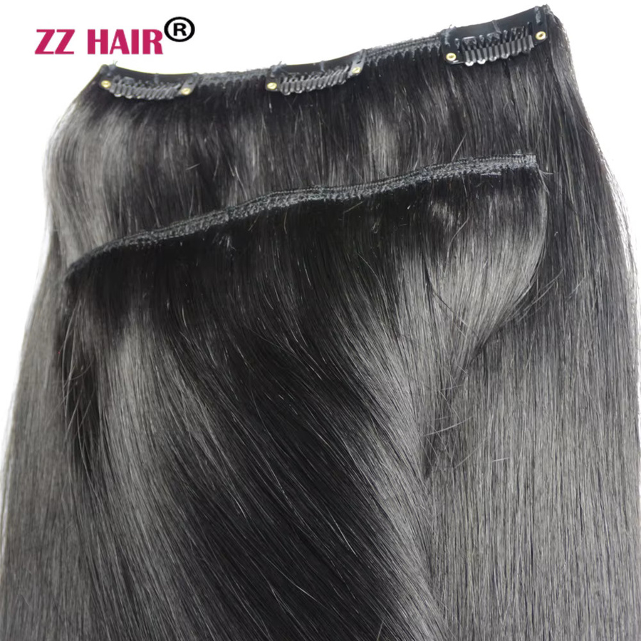 ZZHAIR Echthaar-Remy-Haarverlängerungen, 2-teiliges Set, glatt - Bild 3