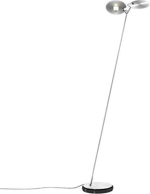 Baltensweiler OyO S LED-Stehleuchte aus eloxiertem Aluminium in Silber, dimmbar und verstellbar mit warmweißem Licht (2700K) - Bild 1