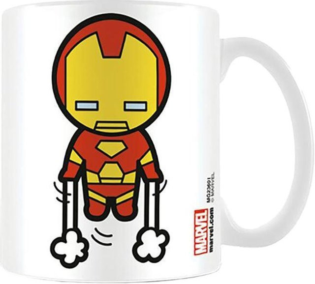 Iron Man Kawaii Keramiktasse in Weiß für Erwachsene - Bild 1