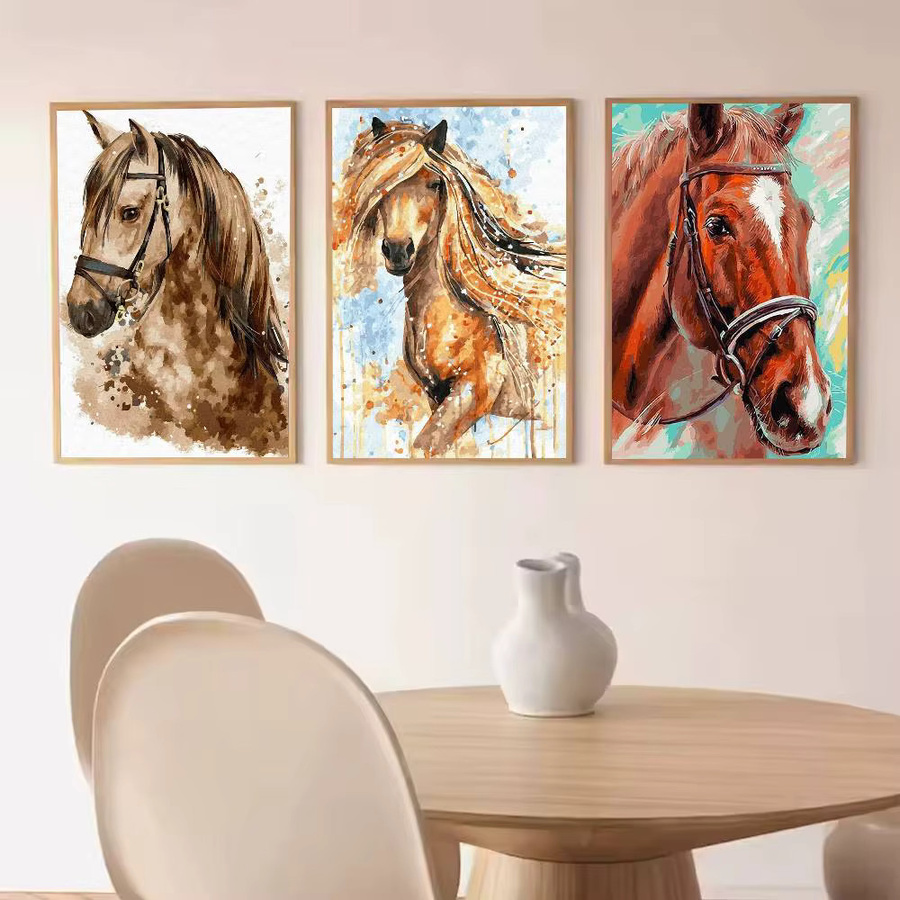 Abstraktes Pferd Poster von Potdemiel als selbstklebende Wandkunst zur modernen Raumdekoration - Bild 2