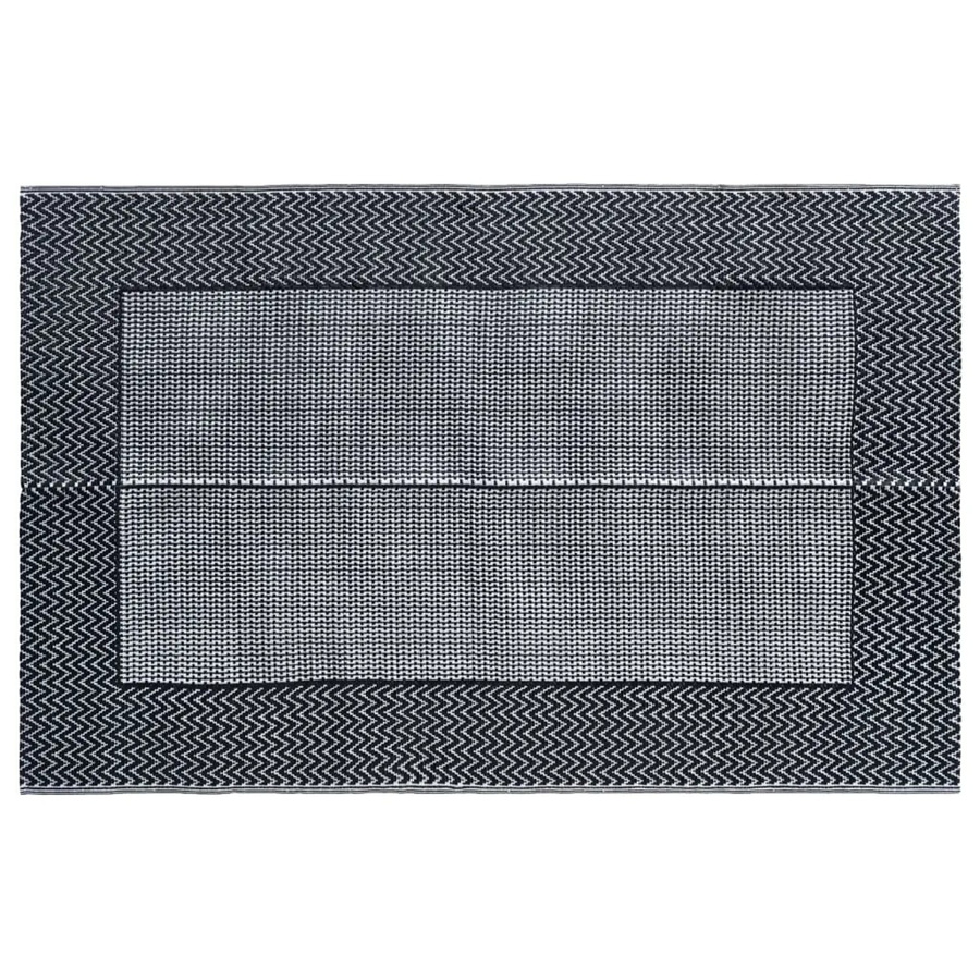 vidaXL Outdoorteppich mit Jacquard-Muster in Grau, Material: Polypropylen, Breite: 160 cm, Tiefe: 230 cm - Bild 2