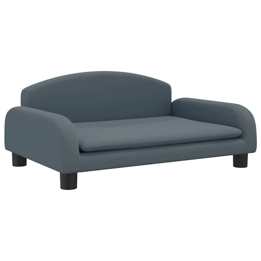 vidaXL Kindersofa in Dunkelgrau aus Stoff mit Holzgestell B/T/H: 70 x 45 x 30 cm - Bild 2