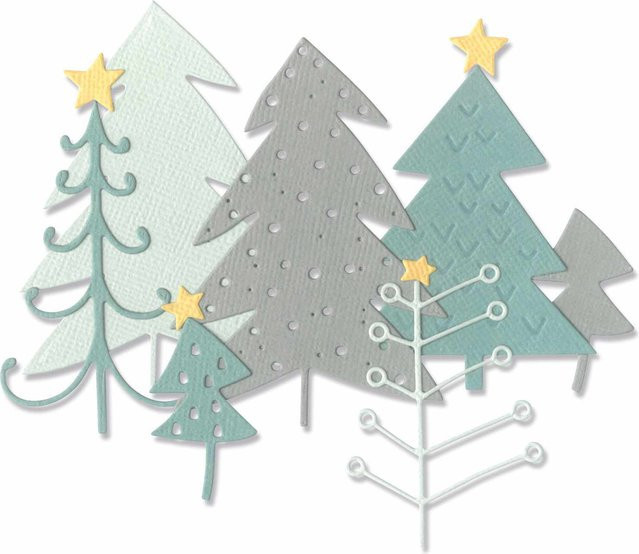 Sizzix Thinlits Die Set Pine Forest aus Metall - Bild 1
