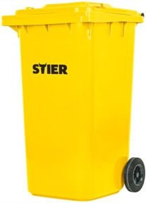 Stier 2-Rad-Müllgroßbehälter 240 l Gelb B/T/H: 57,6 x 72,0 x 106,7 cm - Bild 1