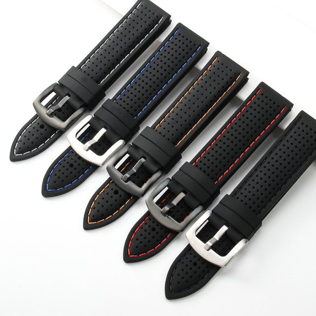 Silikon-Uhrenarmband, Schwarz, Unisex - Bild 1