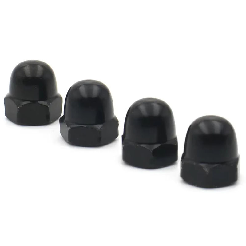 MENGJUE 10er Set Metrische Eichelmuttern aus Kohlenstoffstahl in Schwarz, Gewölbte Kappenmuttern für M3 M4 M5 M6 M8 M10 M12 - Bild 3