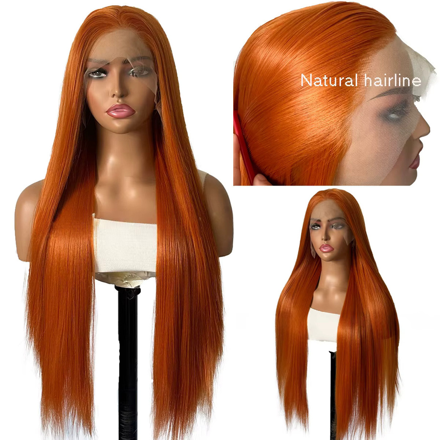 Ashely wigs Lace Front Perücke, synthetisch, Ingwer Orange, hitzebeständig - Bild 3