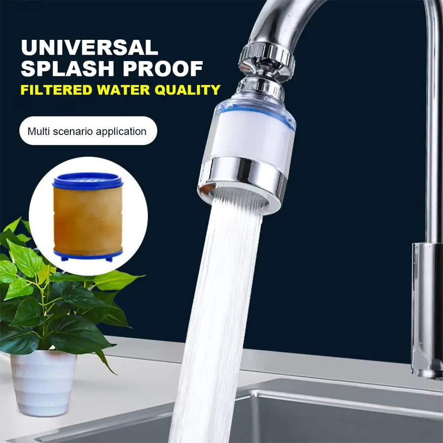 VKTECH Wasserhahn-Wasserfilter Set mit 360 Grad drehbaren Filterelementen und PP-Baumwoll-Filtration zur Schwermetallfilterung - Bild 2