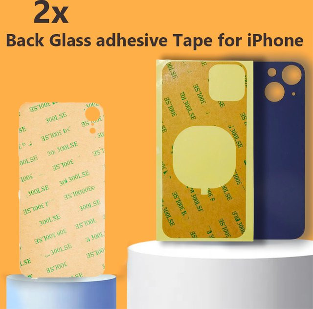 2 Stück 3M doppelseitiges Reparatur-Klebeband für die Rückseite von iPhone 15 14 13 12 11 Pro Max XR XS 8 Plus zur Befestigung der Batterieabdeckung - Bild 1