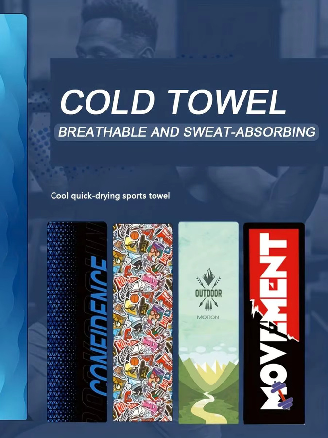 WRELS Eisseiden-Sporttuch aus Mikrofaser, schnelltrocknend und schweißabsorbierend mit Kühleffekt für Fitness, Yoga und Schwimmen, Schwarz/Rot - Bild 5