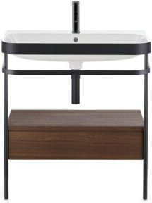 Duravit Möbelwaschtisch-Kombi Happy D.2 Plus mit Konsole, Weiß, B: 57,5 cm, T: 49 cm, H: 85 cm - Bild 1