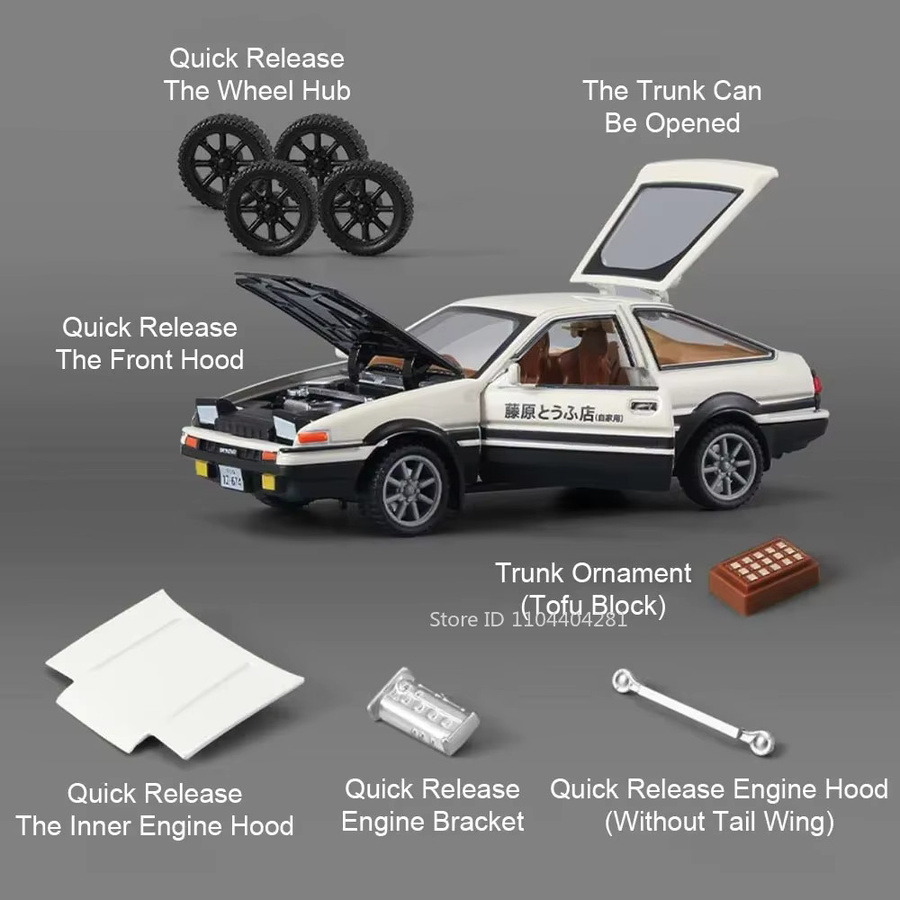 MAKEDA Pagani Zonda R AE86 Modelle, Miniaturspielzeug, 1:43, ab 3 Jahre - Bild 2