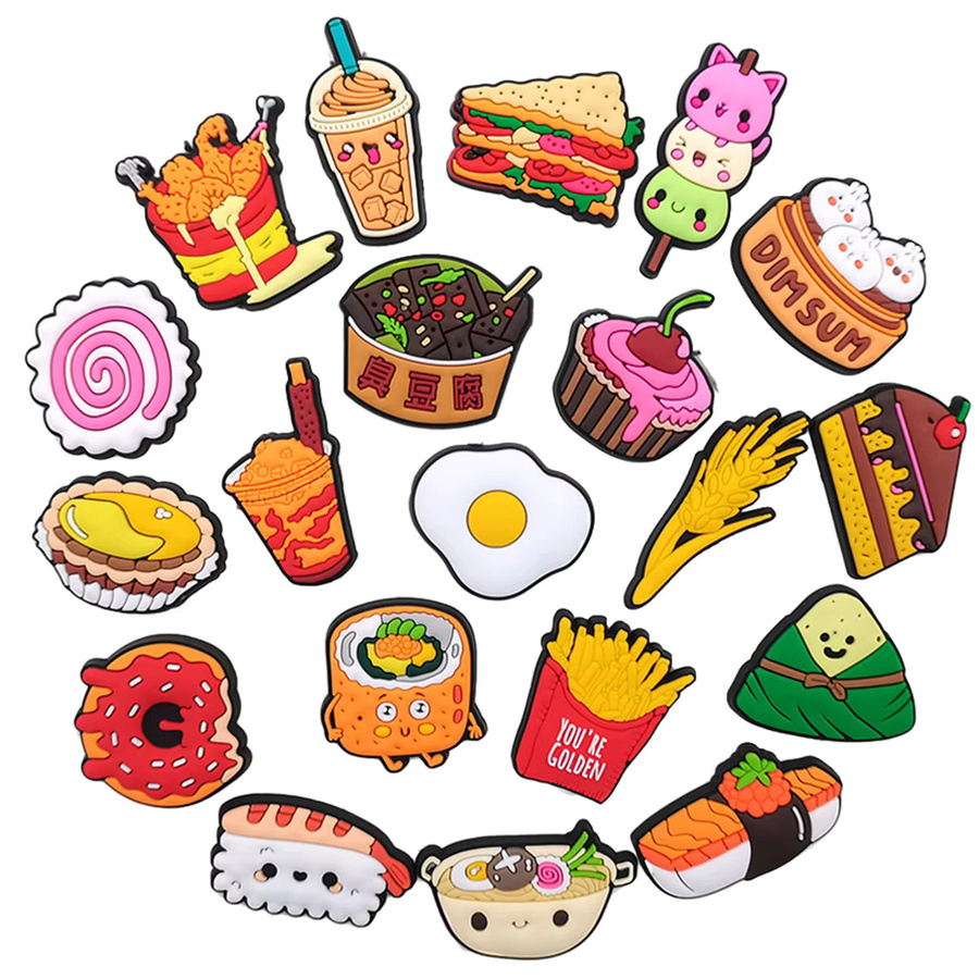 MEIDEJIE Schuh-Charms, Lebensmittel-Motive, 20 Stück/Set - Bild 2