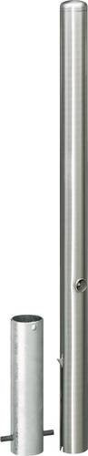 Moravia BERLIN 78 Absperrpfosten aus Edelstahl in Silber, Höhe: 120 cm, Durchmesser: 7,6 cm - Bild 1