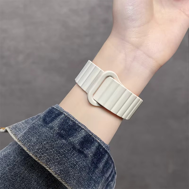 Uhrenarmband Silikon, Weiß, Samsung Galaxy Watch 8, Unisex - Bild 4