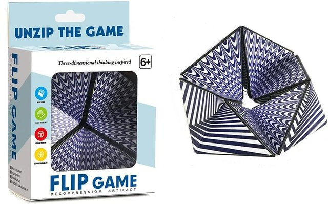 Binchi Outdoor Equipment 3D Unendlicher Flip Zauberwürfel Fidget Spielzeug, Visuelles Sensorisches Anti-Stress Fingerspitzen-Puzzle - Bild 1
