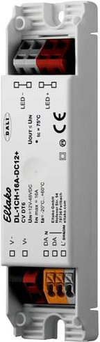 Eltako LED-Dimmer 1-Kanal DL-1CH-16A-DC12+ für Einbau und Zwischendeckenmontage in Weiß - Bild 1