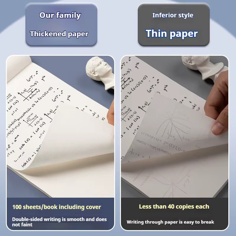 Blanko Entwurfspapier Notizbuch mit 100 Seiten Softcover in Beige, B: 22 cm, H: 14 cm - Bild 4