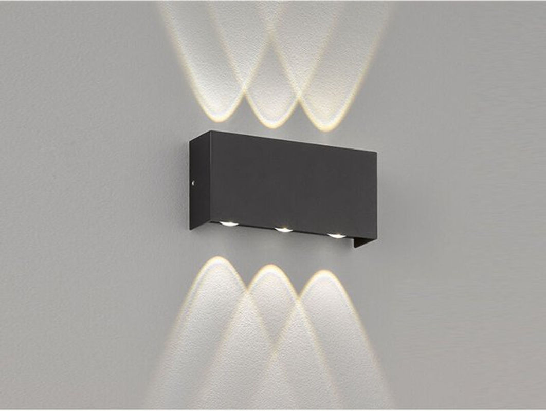 Fischer & Honsel Nairobi LED-Außenwandleuchte Schwarz aus Metall und Acryl mit Up-Down-Lichtfunktion - Bild 4