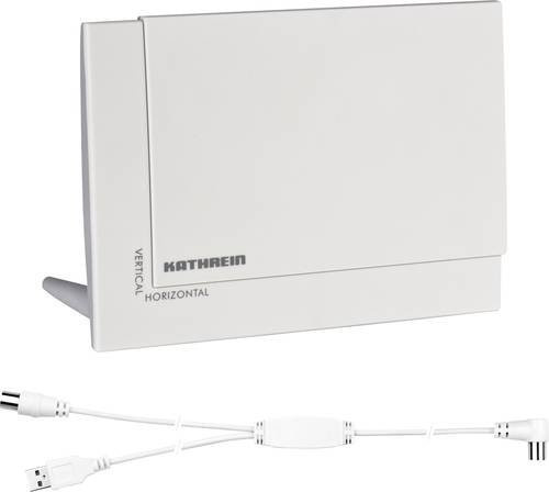 Kathrein BZD 32 Aktive DVB-T/T2 Flachantenne für den Innenbereich mit 18 dB Verstärkung in Weiß - Bild 1