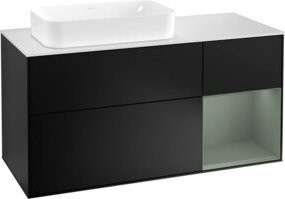 V&B Waschtischunterschrank Finion in Blau und Weiss, B/T/H: 120 x 50,1 x 50,1 cm - Bild 1