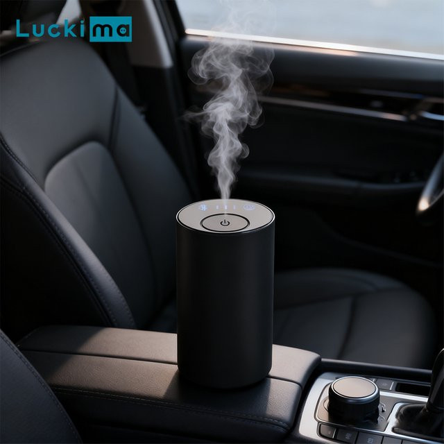 Luckima Ultraschall Aroma Diffusor White, wasserloser Aromatherapie-Diffusor mit 2000 mAh Akku und USB-Ladefunktion - Bild 1