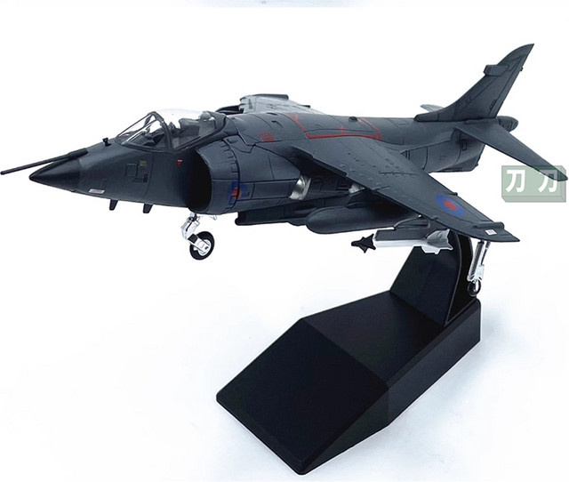 HYINUO British Harrier AV-8B Flugzeug Modell, 1:72, Metall, Grau - Bild 1